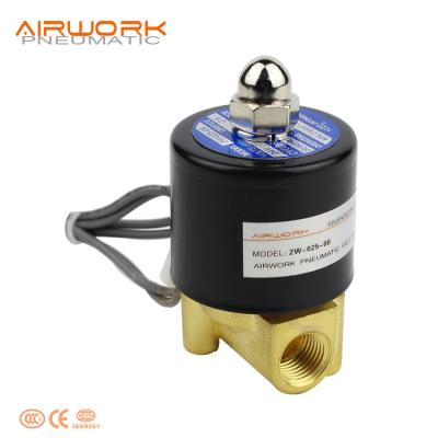 China 2W General Series 2w 025 Diaphragm 06 2w025-08 Pneumatic Brass Solenoid Valve Normal Close For Water for sale