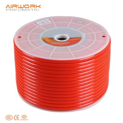 China Pneumatic PU Red Polyurethanes Soft Round Pushing Air Tube Hose 8mm for sale