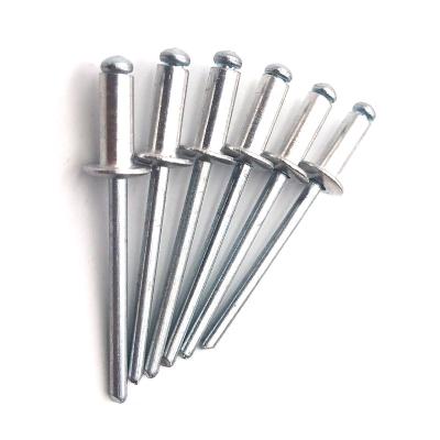 China Rivet Manufacturer Supply Colored And Fastening Blind DIN7337 Sliver Open Type Dome Head Aluminum Blind Pop Rivets for sale