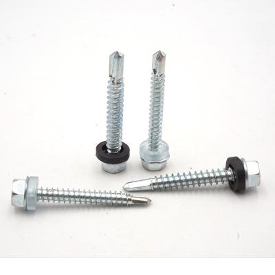 China Pan Hex Washer Head Self Drilling Teak Screw For Sandwich Panels With EPDM Washer Thread With Good Price Pata Self Tapping Screw for sale