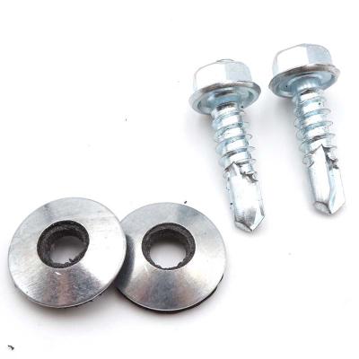 China HEX 7504K Galvanized Iron Covering Hex Drill Stainless Steel Hex Head Self Drilling Screws For Metal for sale