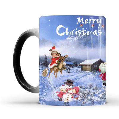 China Low Price Factory Factory Low Price Santa Porcelain Mug Christmas Viable Ceramic Cup Christmas Mugs for sale