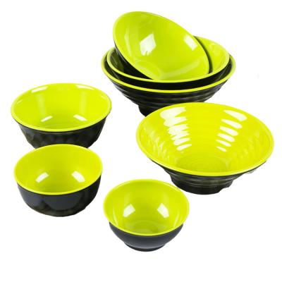 China Chinese Stocked Good Quality Kitchen Melamine Ceramic Bowls 6 Inches Serving Noodle Salad Soup Mixing Crystal Bowl Set for sale