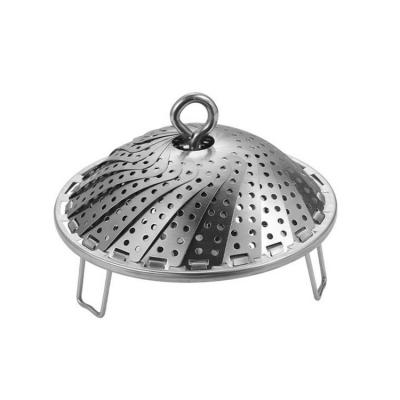 China 2021 Hot Selling Foldable Foldable Stocked Stainless Steel Food Steamer Cooking Vegetable Steamer Machine for sale