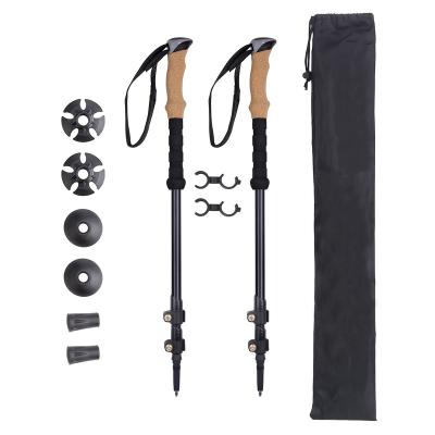 China New Design High Grade Alu7075 Jungle Survival Tool Aluminum Canes For Backpack Climbing With Trekking Pole Storage for sale