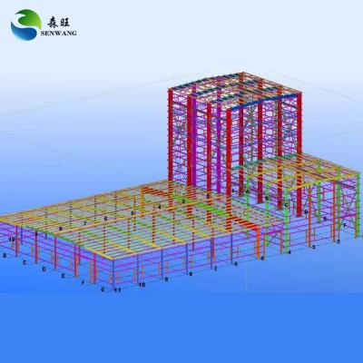 China Gelast H-staal gebouw, kantoor staalconstructie Gebouwbouw Te koop