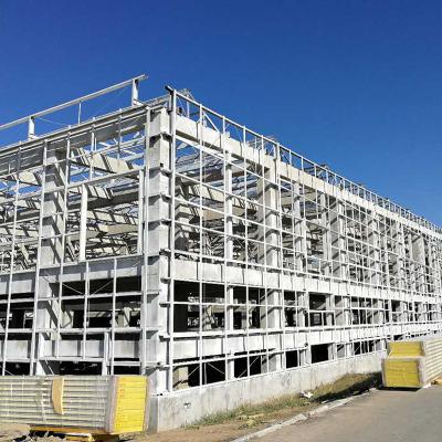 China Steel Prefabricated Building Structure , Modern Prefab Commercial Buildings for sale