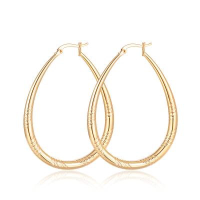 China TRENDY Fashion 18K Gold Hoop Earrings Women Statement Big Circle Earrings 2021 for sale