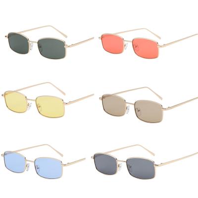 China Red Small Rectangle Sun Glasses Comfort Sunglasses Women For Ladies Brand Designer Small Size Vintage Eyewear UV400 for sale