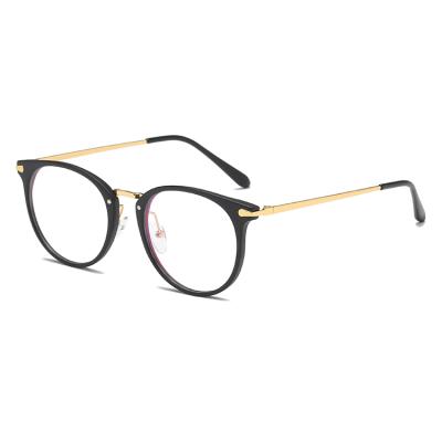 China Comfort Clear Glass Glasses Gold Myopia Eyewear Women Men Women Men Retro Frames Optical Glass Frame for sale