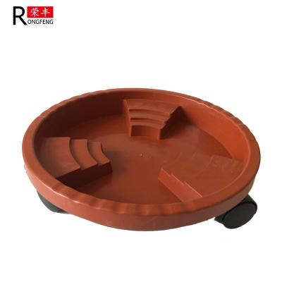 China 40cm 44cm 50cm Rundschreiben-Plastikblumentopf-Behälter mit Rollen zu verkaufen