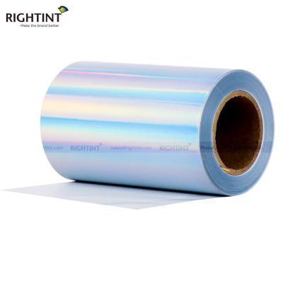 China Waterproof Holographic Rainbow Vinyl Roll Craft Glossy Silver Permanent Adhesive Vinyl Silver For Printers zu verkaufen