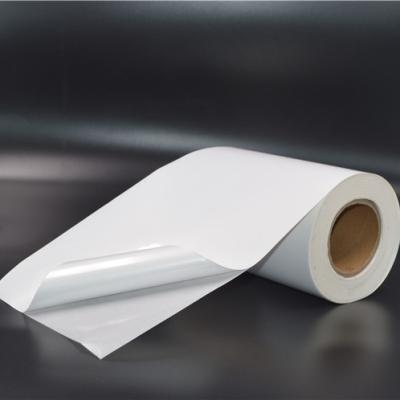 China Glossy White Waterproof Water Based Self Adhesive Inkjet PP Film Sticker Material for sale