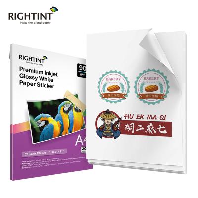 中国 Glossy A4 Waterbase Waterproof Paper Adhesive Inkjet Photo Paper For Inkjet 販売のため