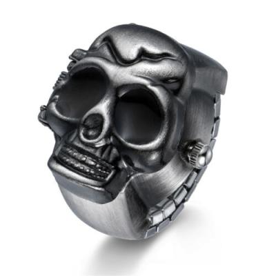 China Gender: Ring Watch Custom Fashion Antique Unisex Gothic Skull Jewelry Fashion Finger Biker Ring Watch For Men for sale