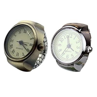 China Gender: Larger View Picture Unisex Add To Compare Part 0's Vintage Steampunk Finger Ring Watch Dial Quartz Analog Elastic Watch Band Waterproof for sale