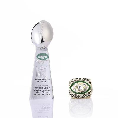 China Wholesale Hiphop New York Jets Championship Ring Rugby Men's Ring Manufacturers for sale