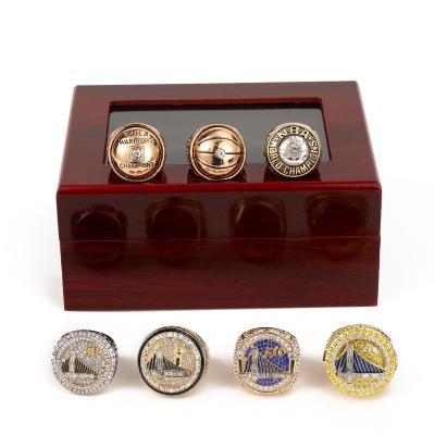 China Europe and Golden State 2015 2017 2018 Wooden Box Pack Warriors N BA BA CORRODE MVP Basketball Championship Ring Set for sale