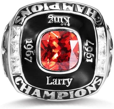 China Custom Hiphop AILIN Basketball Championship Ring Men/Lucky Digital Gemstones Baseball Ring Boy Football Lover Jewelry Birthday Gift For for sale