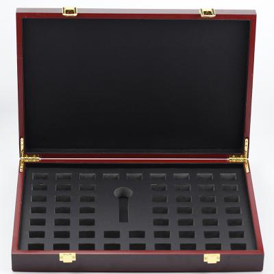 China NFL Championship 55 Hole Handmade Ring Set Box Wooden Box 55 Hole Trophy Job Offer Wooden Box Extra Packing for sale