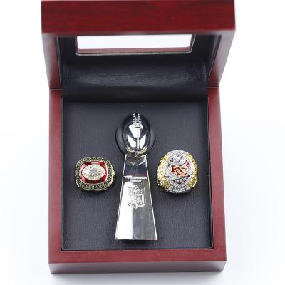 China Handmade 55 Time Super Bowl Champion Ring Trophy Set Beautifully Wrapped for sale