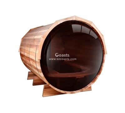 China Dry Sauna Wood Room Computer Control Panel Steam Sauna Room Barrel Sauna Room for sale