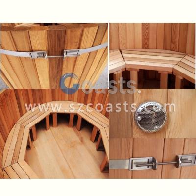 China Freestanding Chinese Hot Tub Outdoor Wood Fired Hot Tub Cedar Wood Bathtub for sale