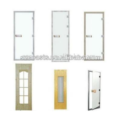 China Sauna Folding Wholesale Glass Door For Sauna Room / Sauna Room Wooden Door for sale