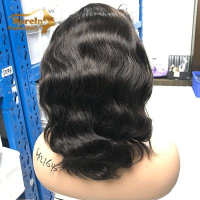 China No Shedding 13*3 Lace Frontal Wig,Indian Raw Sellers Wigs 100% Unprocessed 100% Cuticle Aligned 12 Inch Base 100 Silk Body Wave Human Wholesale for sale