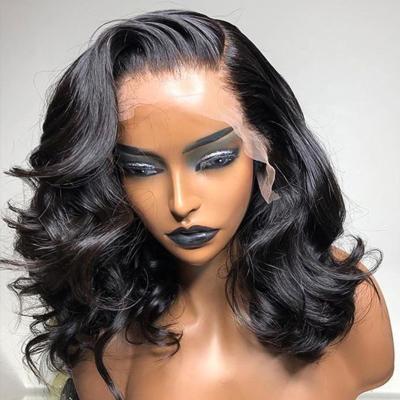 China No Shedding Cuticle Aligned 100% Body Wave 13*3 Virgin Brazilian Natural Lace Front Hair Extensions Real Canton Hair Wig for sale