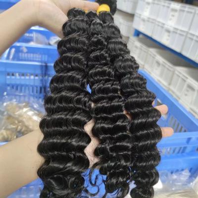 China Handmade Weft Brazilian Deep Wave Bundles 100 Human Wet And Wavy Raw Virgin Hair Bundles Hair Extensions Weaves Natural Color for sale