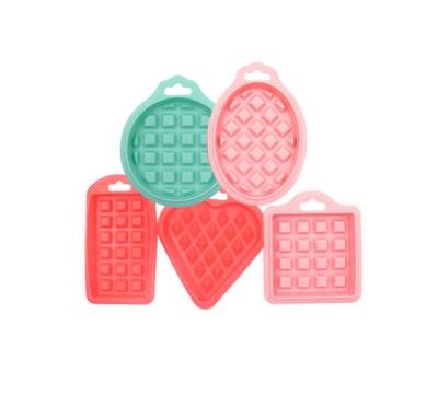 China New platinum silica gel waffle mold household baking mold food grade five home set for sale