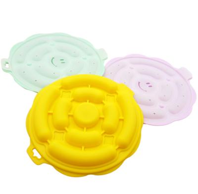 China New DIY Turntable Round Silicone Sausage Meat Mold Homemade Hot Dog Mold Baking Appliance D for sale