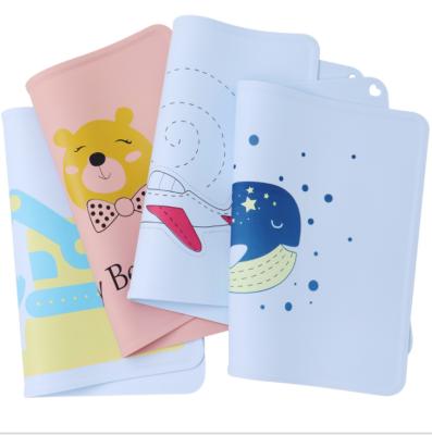 China At home the Cartoon Place Mat is easy to clean. The silicone material is soft and hard. The hanging design is easy to store for sale