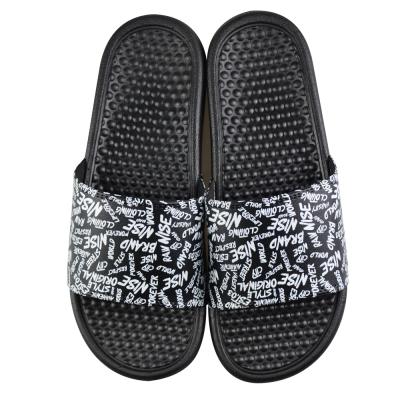 China Wholesale Fashion Trend Slides Women's Slippers Custom Flip Flop Massage Custom Men's Sandals Printed Flat Walking Zapatillas for sale