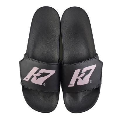 China Women's Charming Fashion Trend Color Logo Walking Sandals Flat Printed Custom Made Slides Indoor Slippers Ladies Slippers Men Zapatillas Slipper for sale