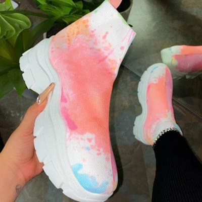 China CUSHIONING New Autumn And Winter Shoes Stylish Breathable Walking Mid Slip On Platform Women's Casual Shoes for sale