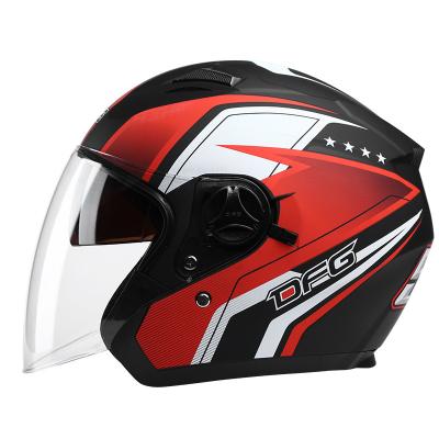 China Motorcycle Motocross Motorcycle Helmets DFG Open Face Motorcycle Helmet For Men And Women With Sun Visor T for sale