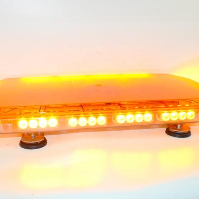 China 24 Inch LED Ambulance Strobe Automobile Mini Light Bar Car Top AMBER Roof Beacon 24 Blue Light Bar Magnetic Bases For Safety Tow Truck for sale