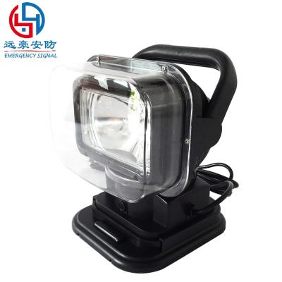 China Portable Vehicles 100W Halogen Bulb Search Warning Light Emergency Safety Marine Spotlight 360 Degree Rotation Search Light with Magnetic and Rubber Tray Base for sale