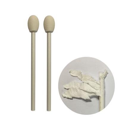 China Single Paper Handle Eco-Friendly Sponge Tip Eyeshadow Applicator 25 Counts Per Bag for sale