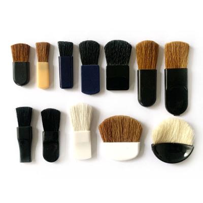 China High Quality Luxury White Brown Black Goat Hair Blusher Brush Can Have Logo For Cosmetic Package for sale