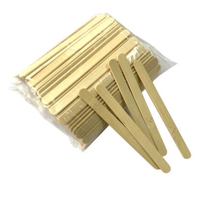 China Eco-friendly Bamboo Spatula Face Waxing Spatula Lip Waxing Stick Forehead Waxing Applicator Ice Cream Sticks for sale