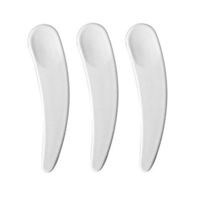 China PS Curved Horn Shape Makeup Cream Spatula Powder Scoop for sale