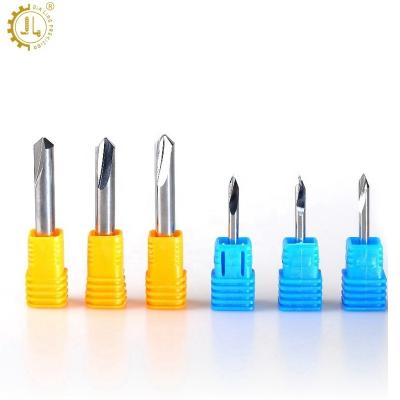 China Chamfer or Cutting Edge Tungsten Carbide Milling Cutter Chamfering 45 90 Degree V Flute Router Bit Chamfer End Mills Tool 45 Degree Chamfer End Mill for sale