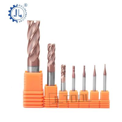 China Square End Mill Cutters 4 Flute Square End Mill Cutters Steel Metal Milling Cutter Tools Endmill HRC45 55 65 HRC Carbide End Mill for sale