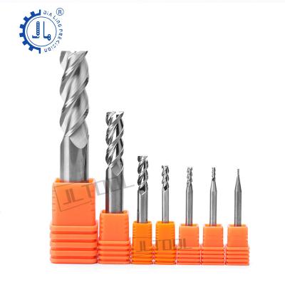 China Machining metal solid carbide three fluted endmill cnc end mill cutte three flute spiral end mill for sale