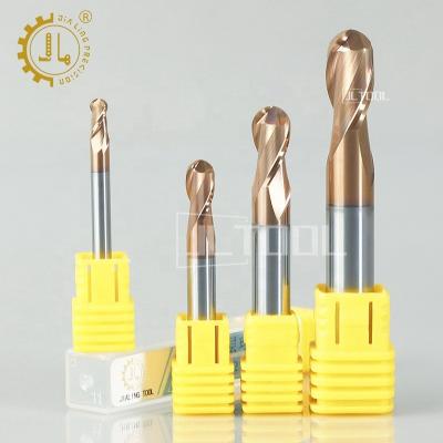 China 3D Carving & 2 Flute 6mm Ball Nose Carbide End Mills Woodworking Router Bit Set 2 Flute 6mm Tungsten Carbide Ball Nose Carbide End Surface Machining Solid End Mill for sale