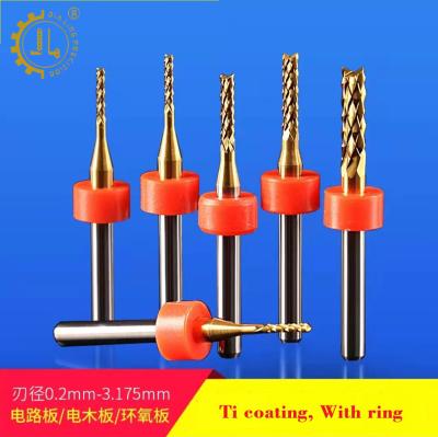 China CNC Lathe Machine PCB Router Bit 0.01mm PCB Milling Cutter Bit Corn Teeth End Mill Price CNC Endmill Machining CNC Endmill computer for pcb mill for sale