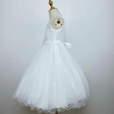 China Boutique Kids Clothes Anti-Static Bowknot Designs Girls Ball Gown Princess Dresses for sale